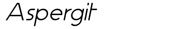 Aspergit font preview
